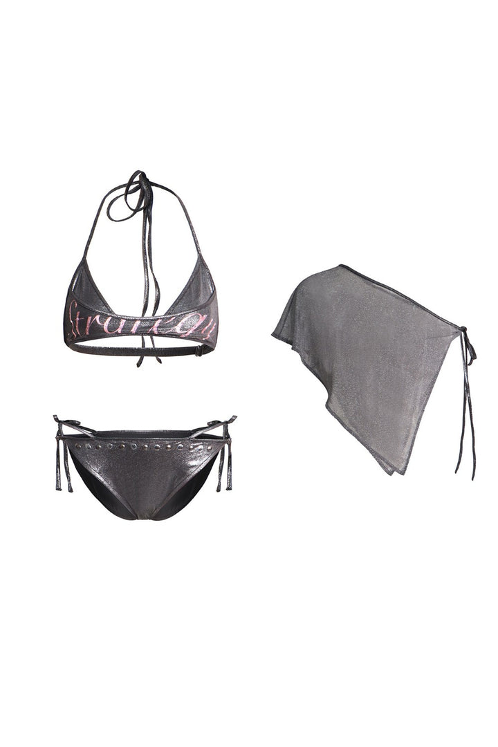Strategy Metallic Bikini Set