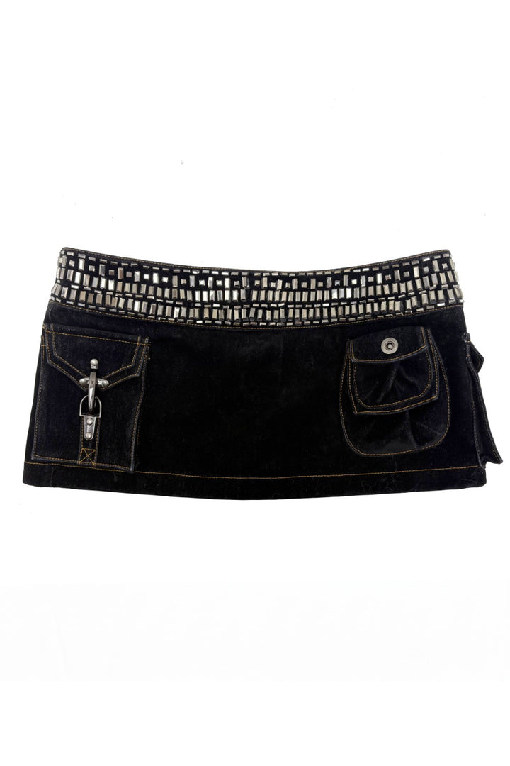 Jolie Rhinestone Waist Skirt