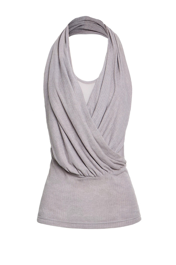 Violet Draped Halter Top