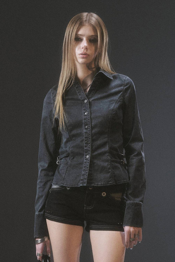 Washed Collar Shirt