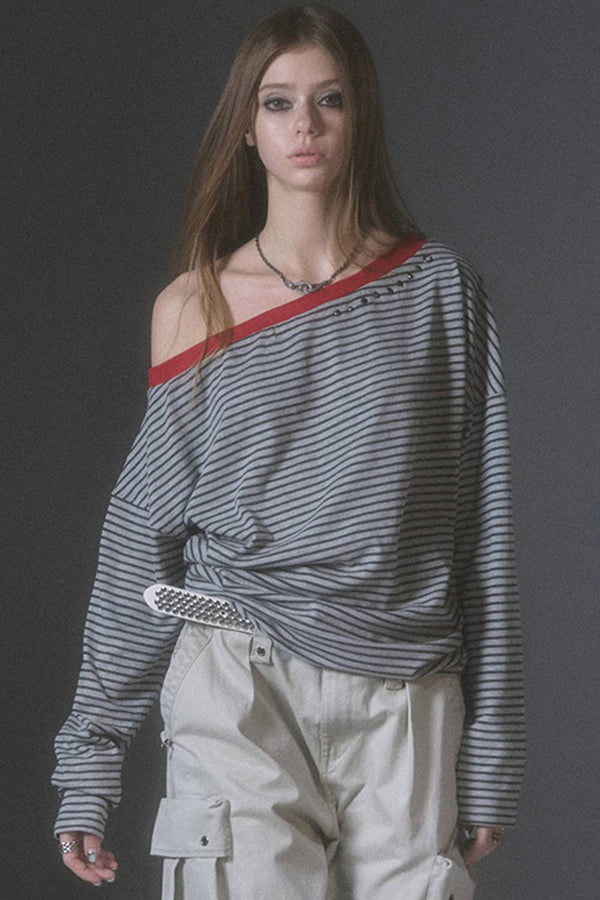 Off-Shoulder Slouch Pullover