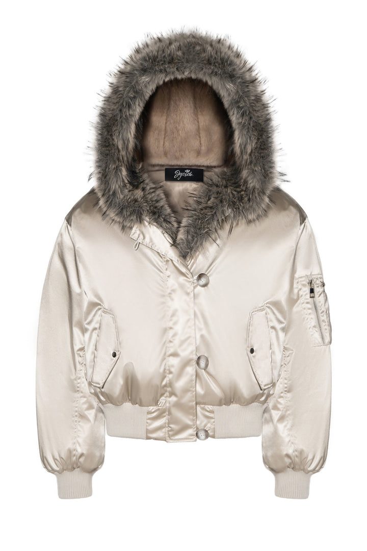 Suki Satin Bomber Jacket