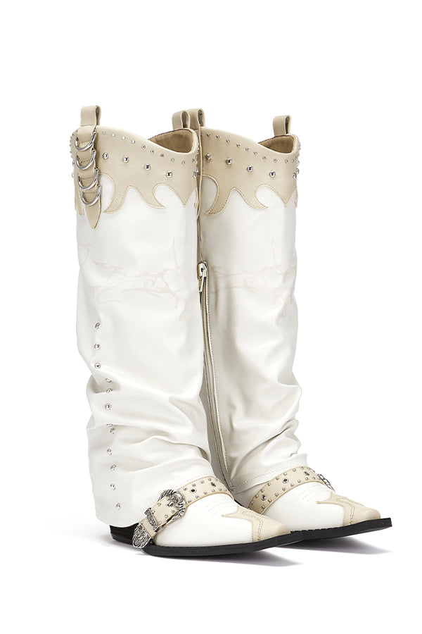 Ivory Western Boots