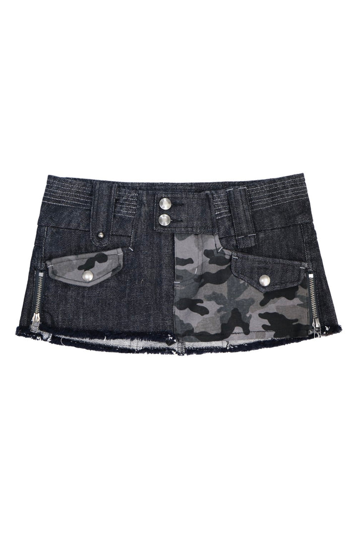 Lena Camo Patchwork Skirt