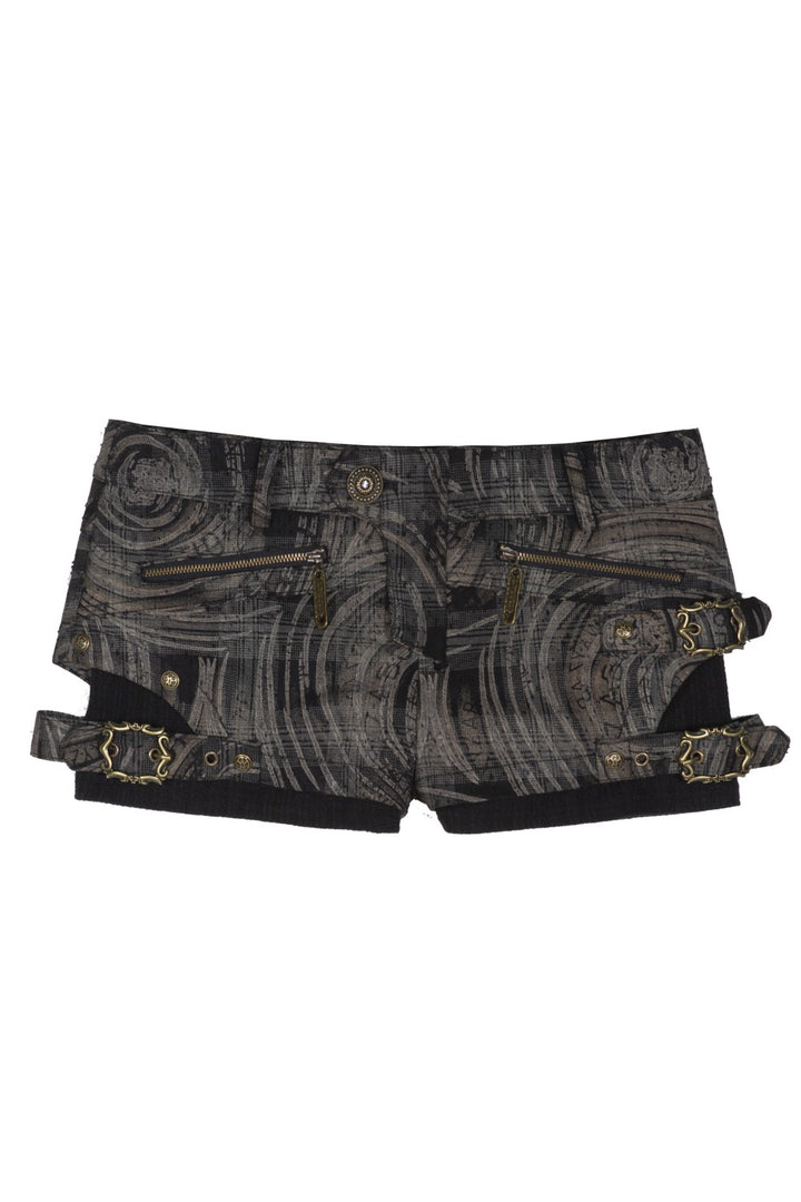 Avery Buckled Low-Rise Shorts