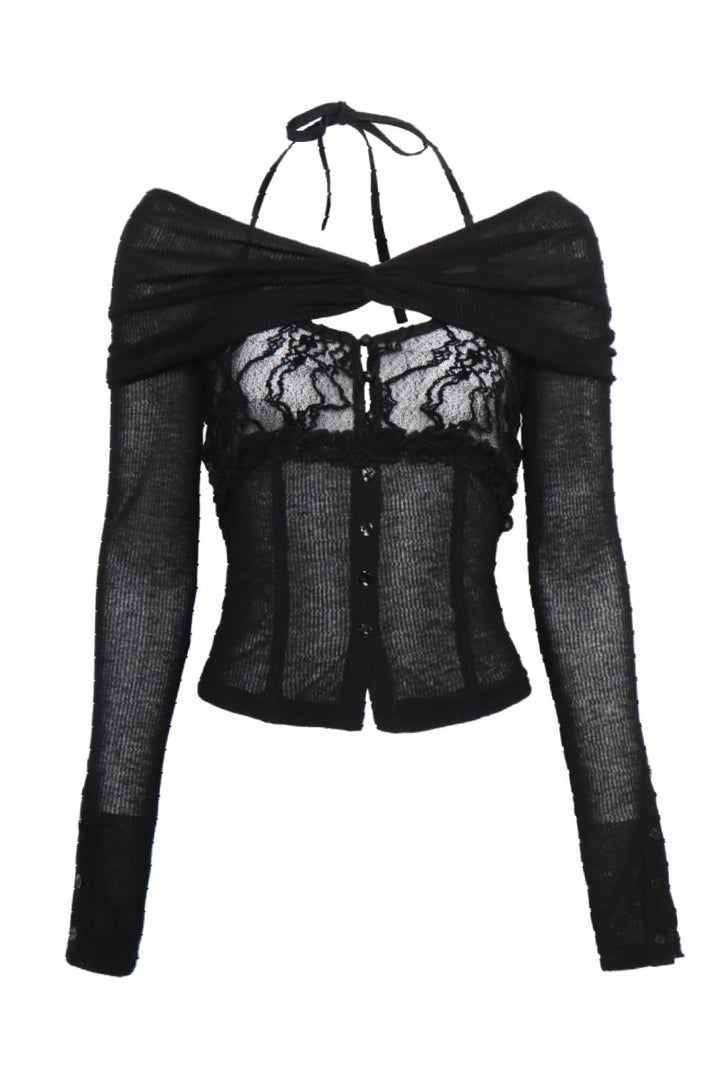 Aria Lace Wrap Top