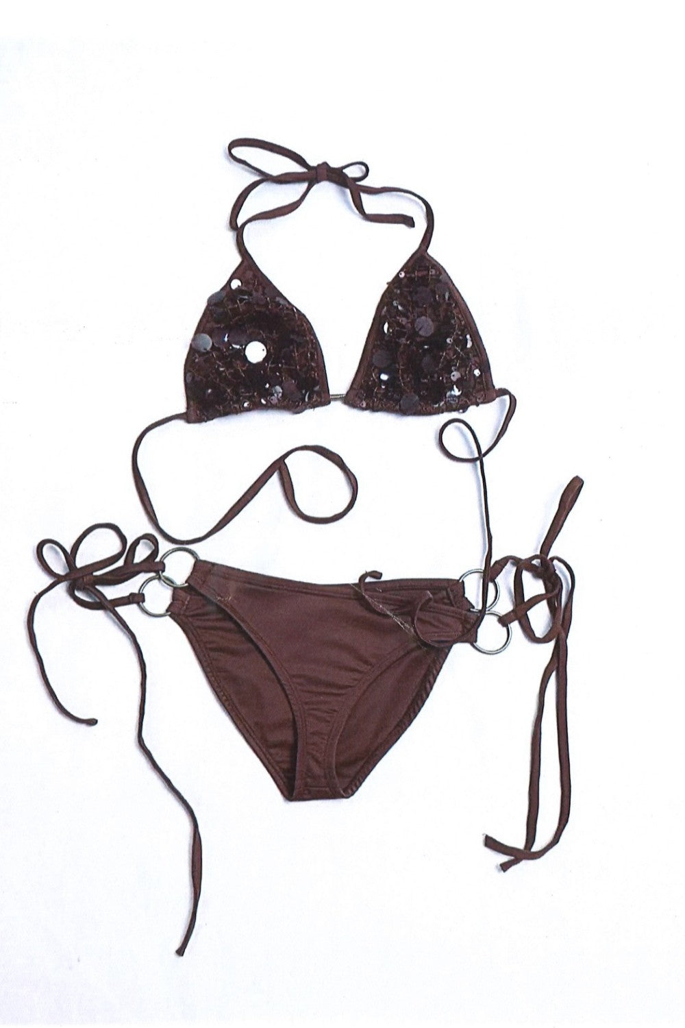 Sequin Triangle Bikini Set