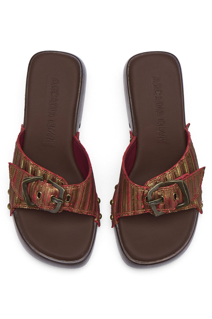 Sienna Woven Wood Clogs