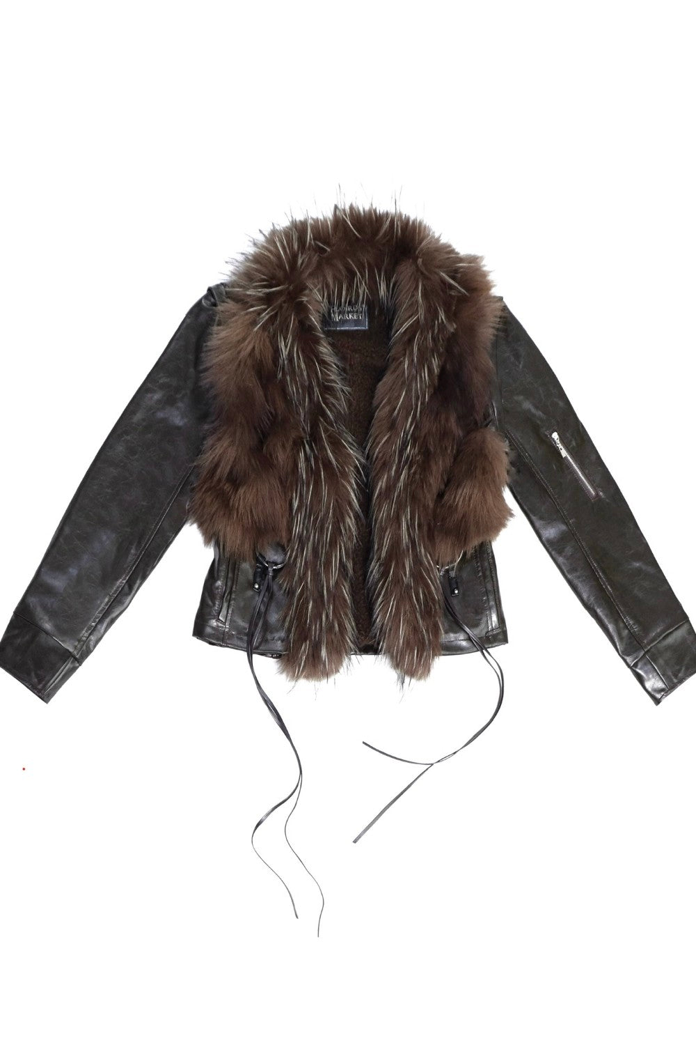 Convertible Fur Leather Jacket