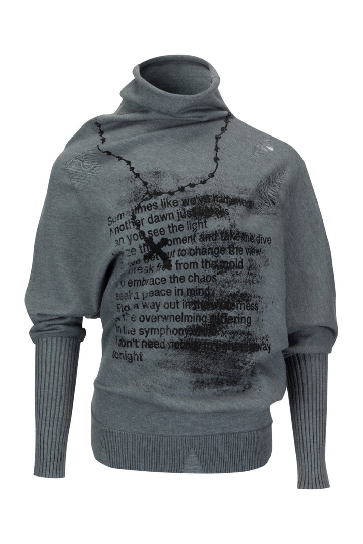 Knit Chain Batwing Sweater