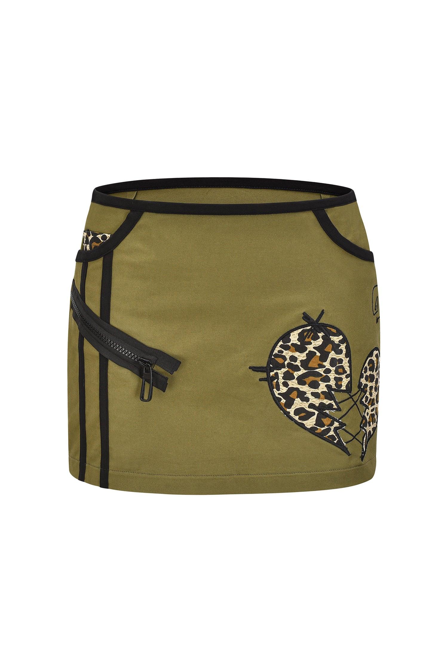 Leopard Heartbroken Mini Skirt - Pixie Rebels