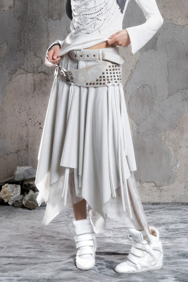 Silver Rift Layered Skirt