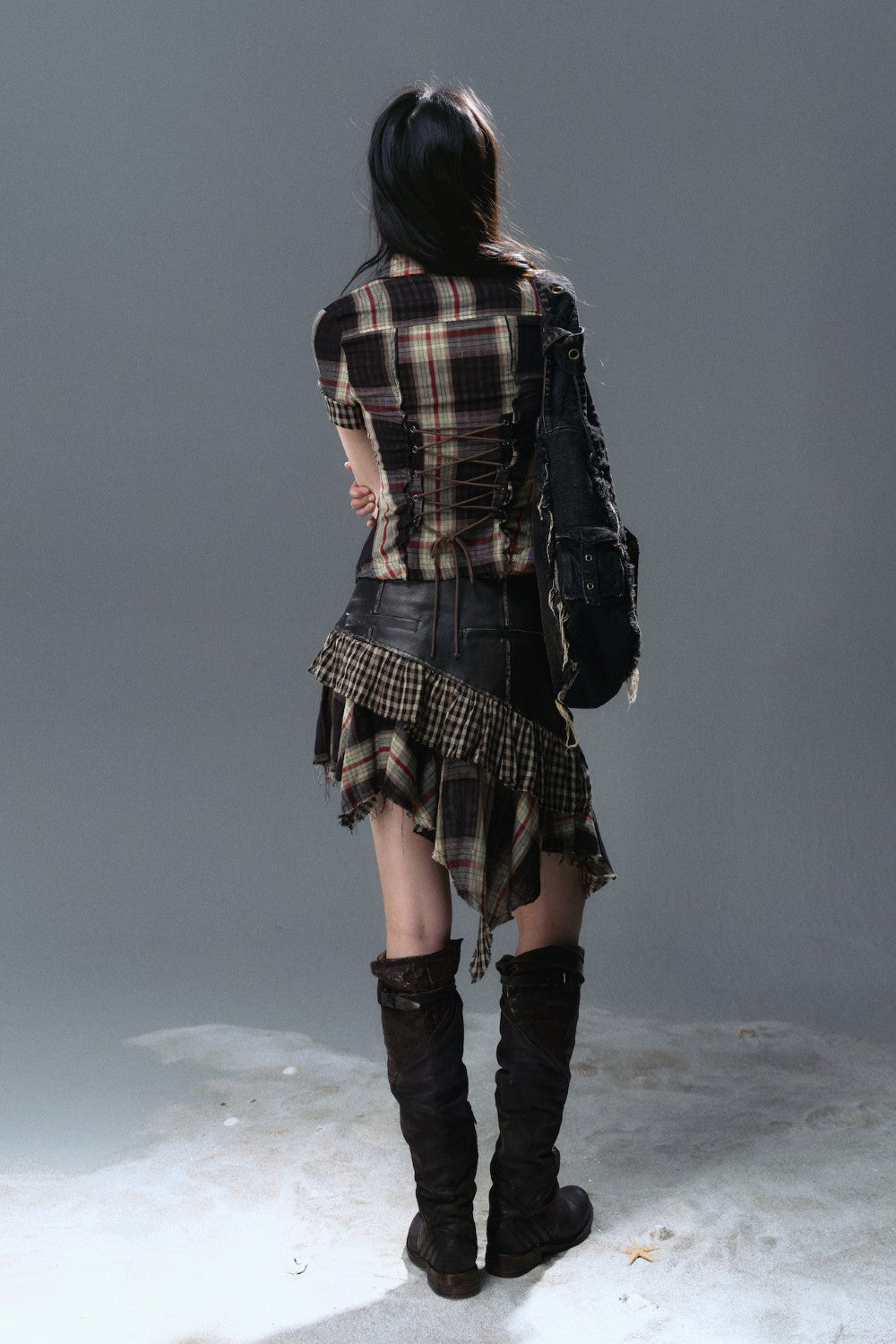 sculptor Folded Waist Plaid Skirt スカート 10.18(FRI) 12pm Release ! Folded Waist Plaid Skirt ¥22,000