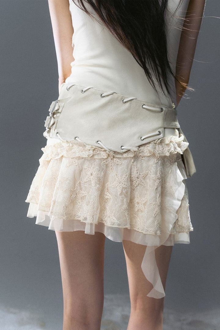 Leather Riveted Corset Belt