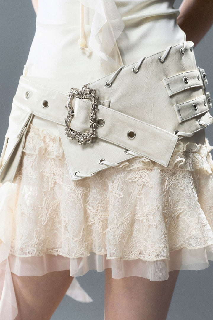 Leather Riveted Corset Belt