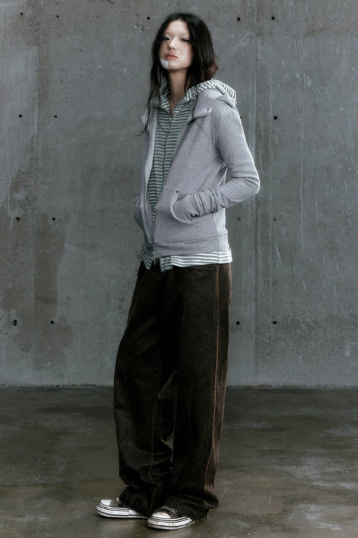 Layered Contrast Hoodie