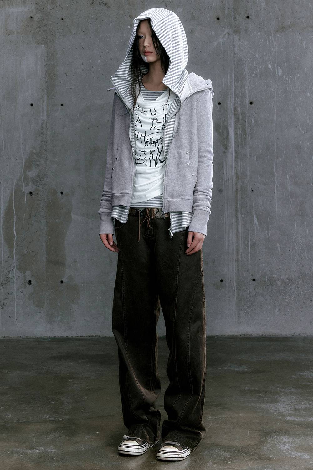 Layered Contrast Hoodie