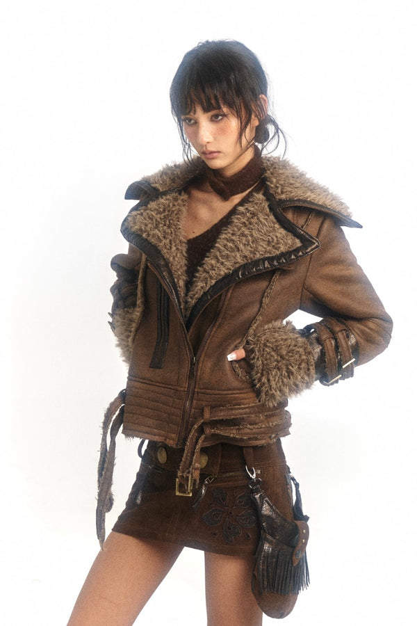 Shearling Leather Coat