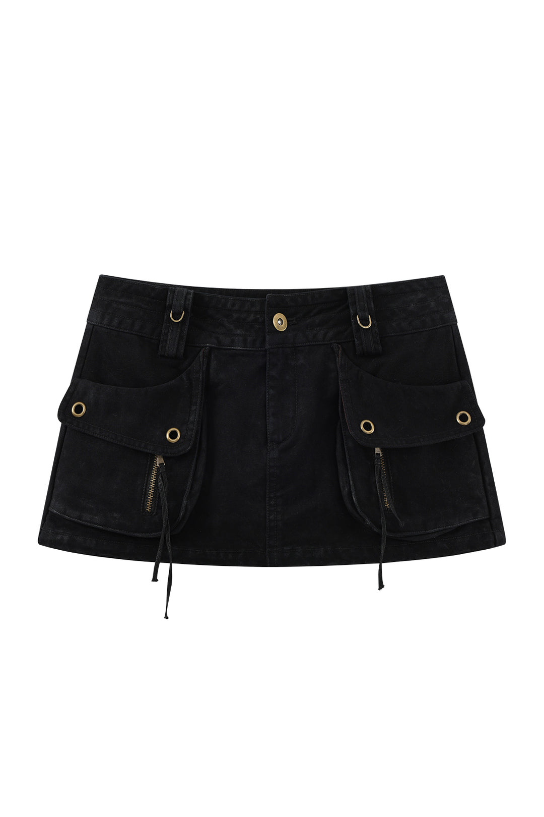 Tactical Denim Micro Skirt