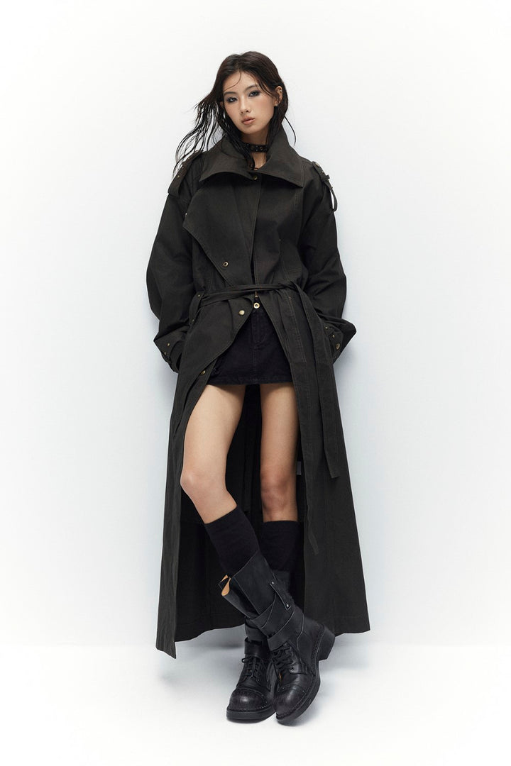 Moss Belted Trenchcoat