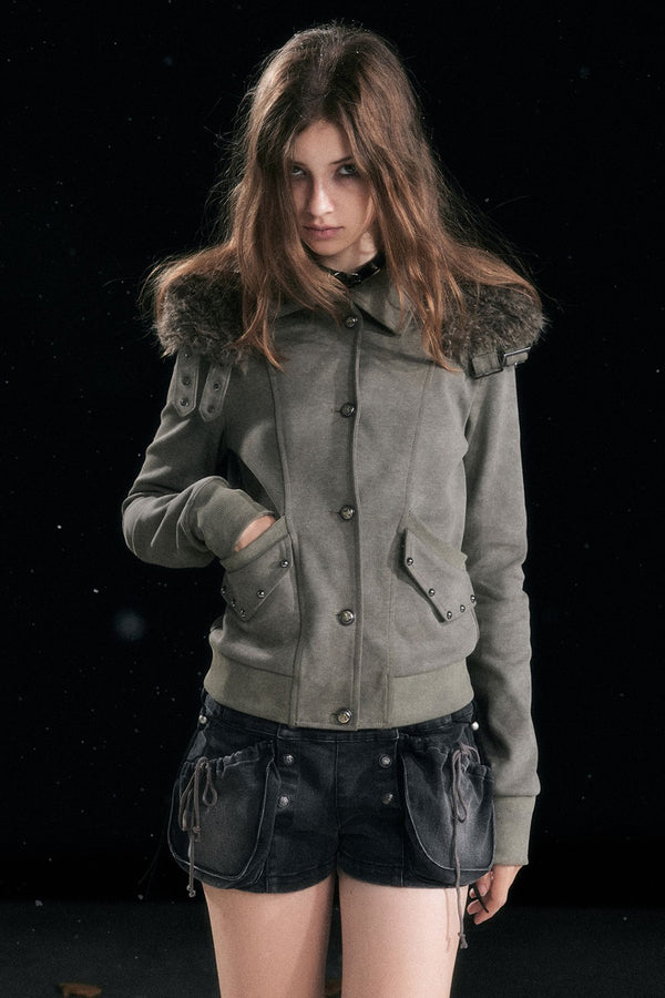 Lena Retro Moss Jacket