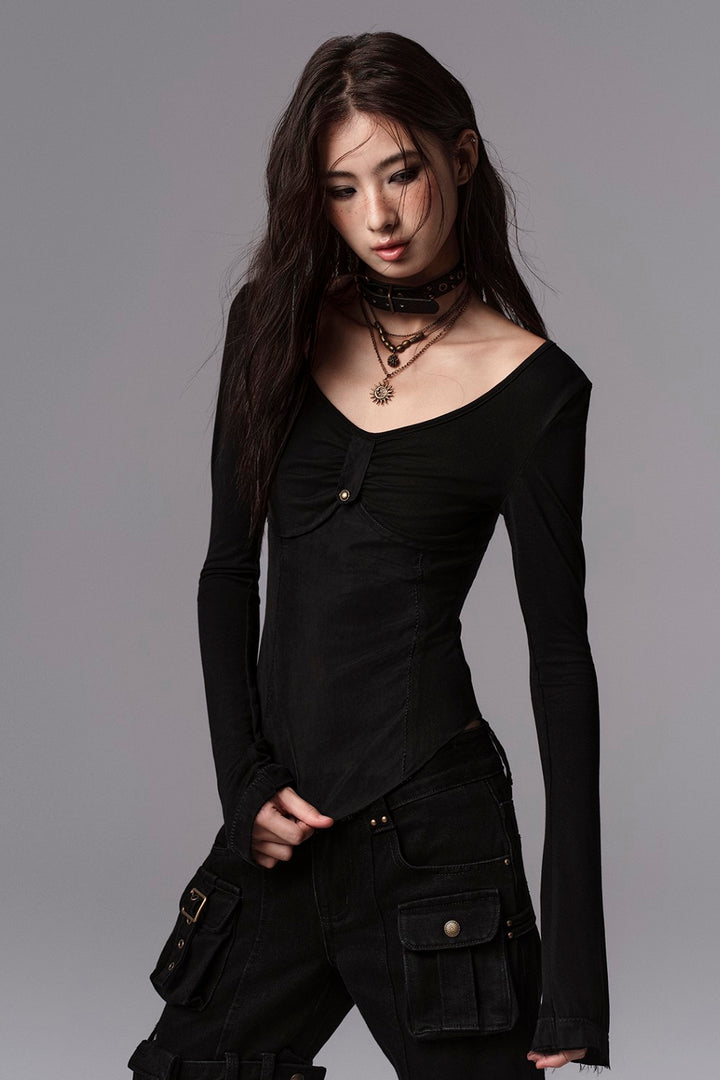 Curve Shaped Slim Top