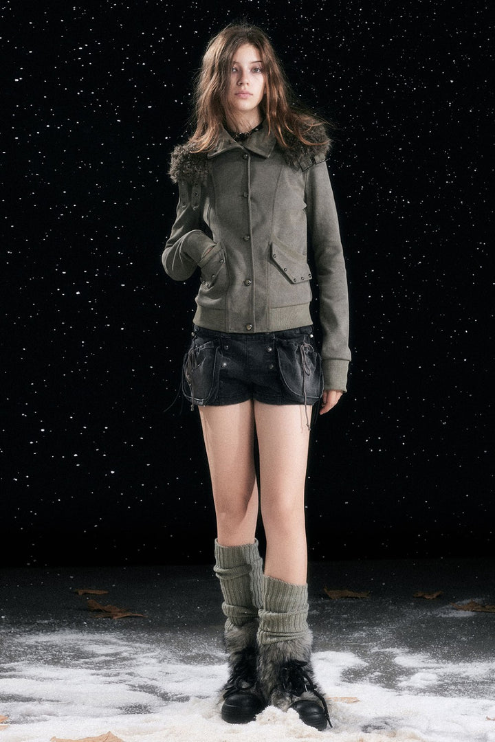 Lena Retro Moss Jacket