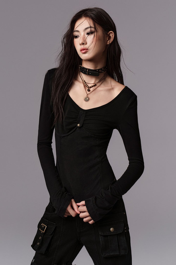 Curve Shaped Slim Top