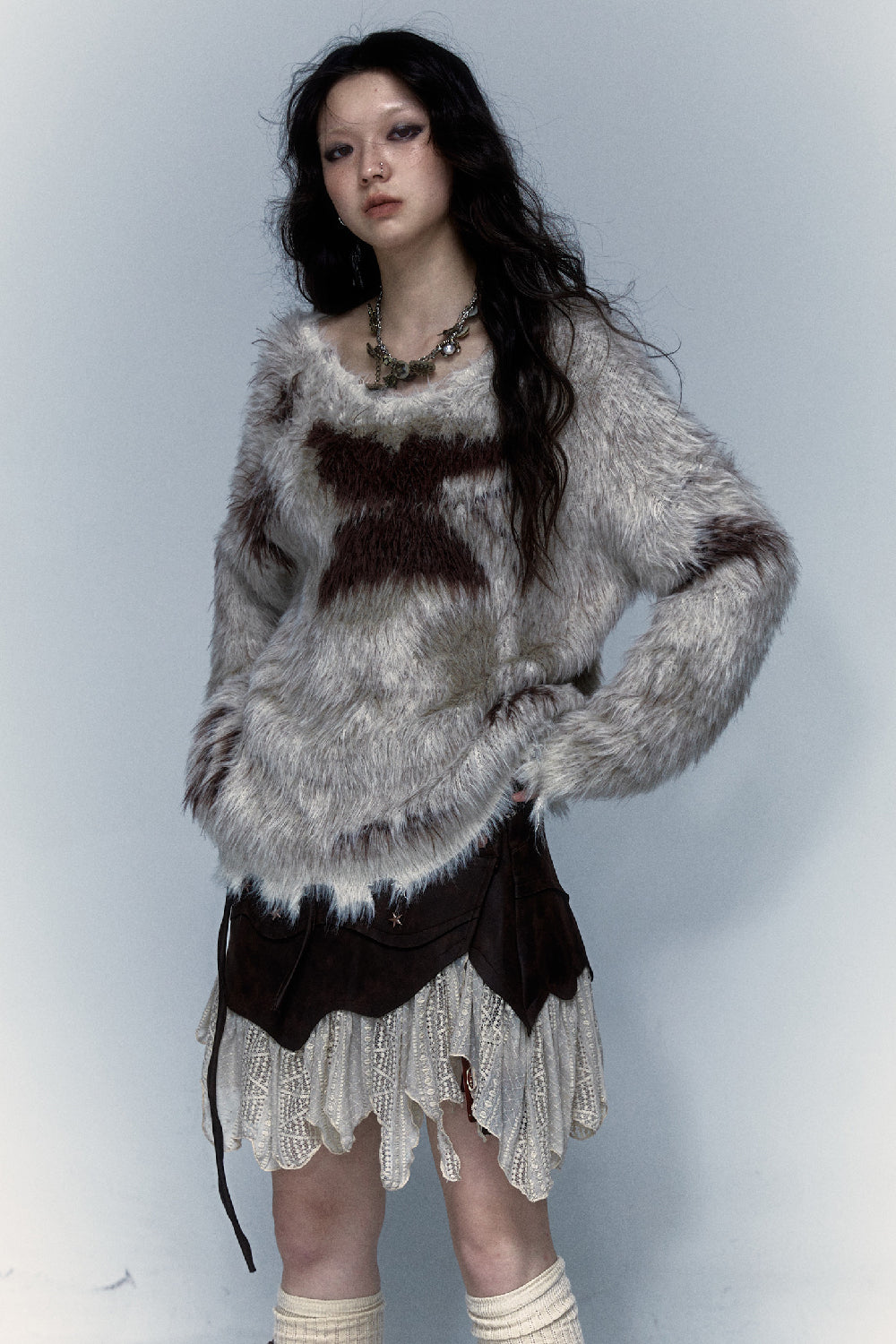 Fur Knit Pullover