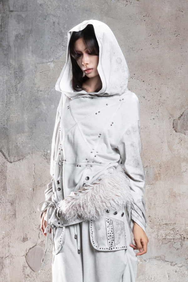 Silver Code Slouch Hoodie