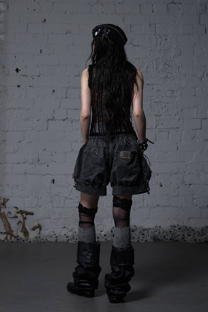Lace-Up Utility Shorts