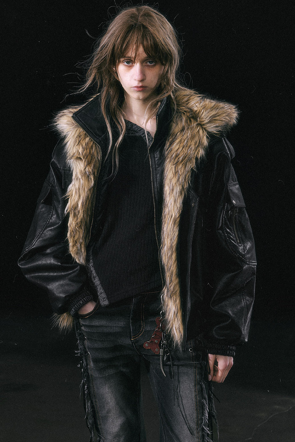 Faux Leather Bomber Jacket – Pixie Rebels