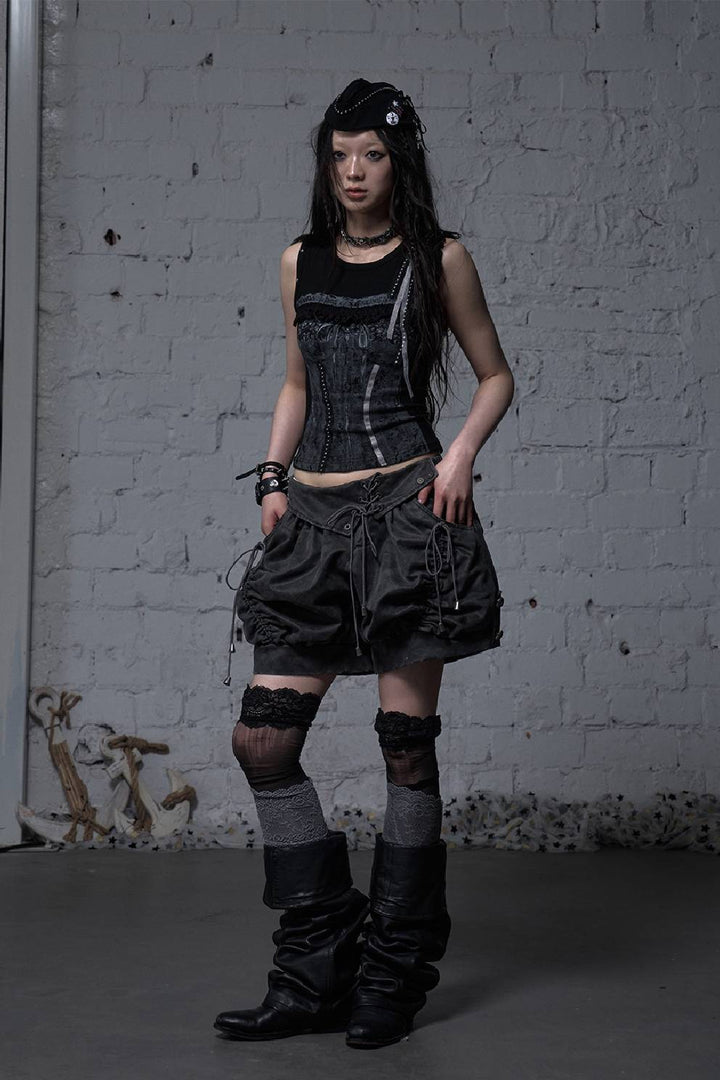 Lace-Up Utility Shorts