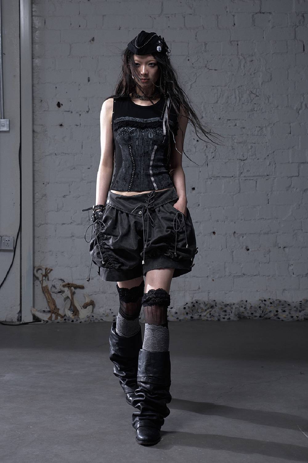 Lace-Up Utility Shorts