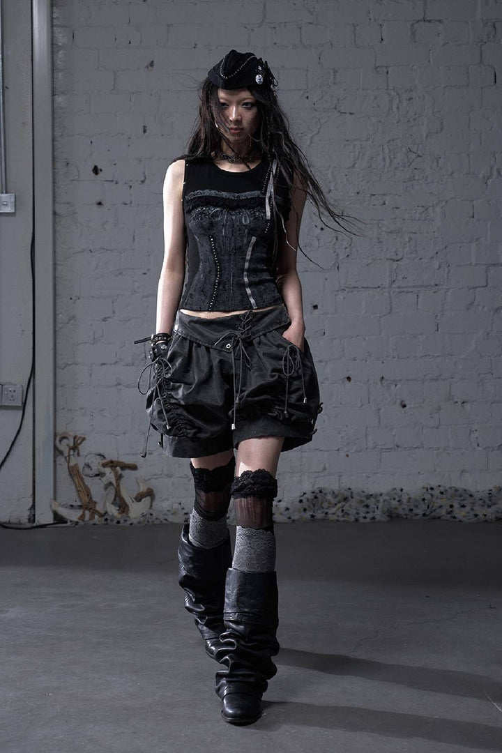 Lace-Up Utility Shorts