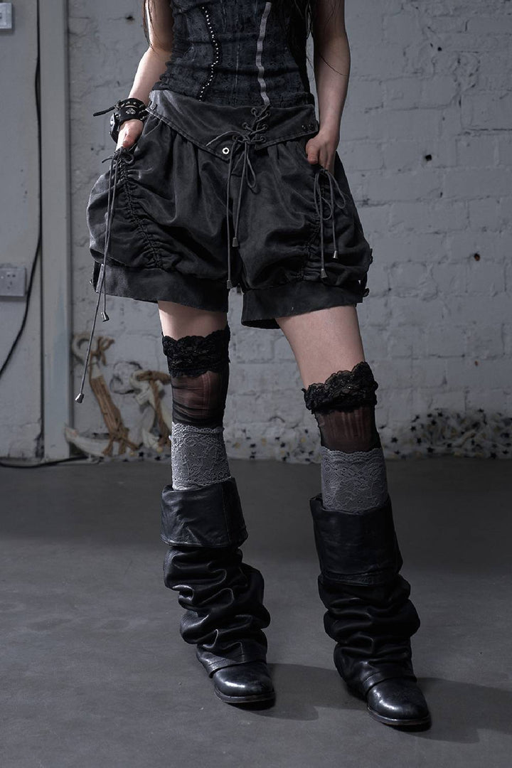 Lace-Up Utility Shorts