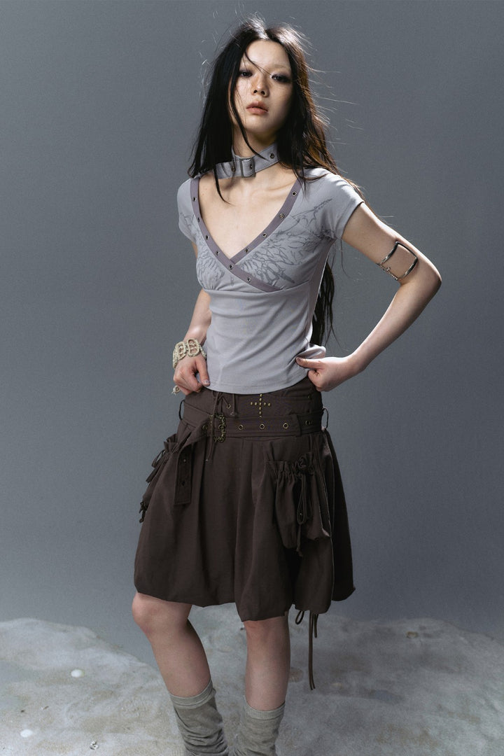 V-Neck Butterfly Shirt