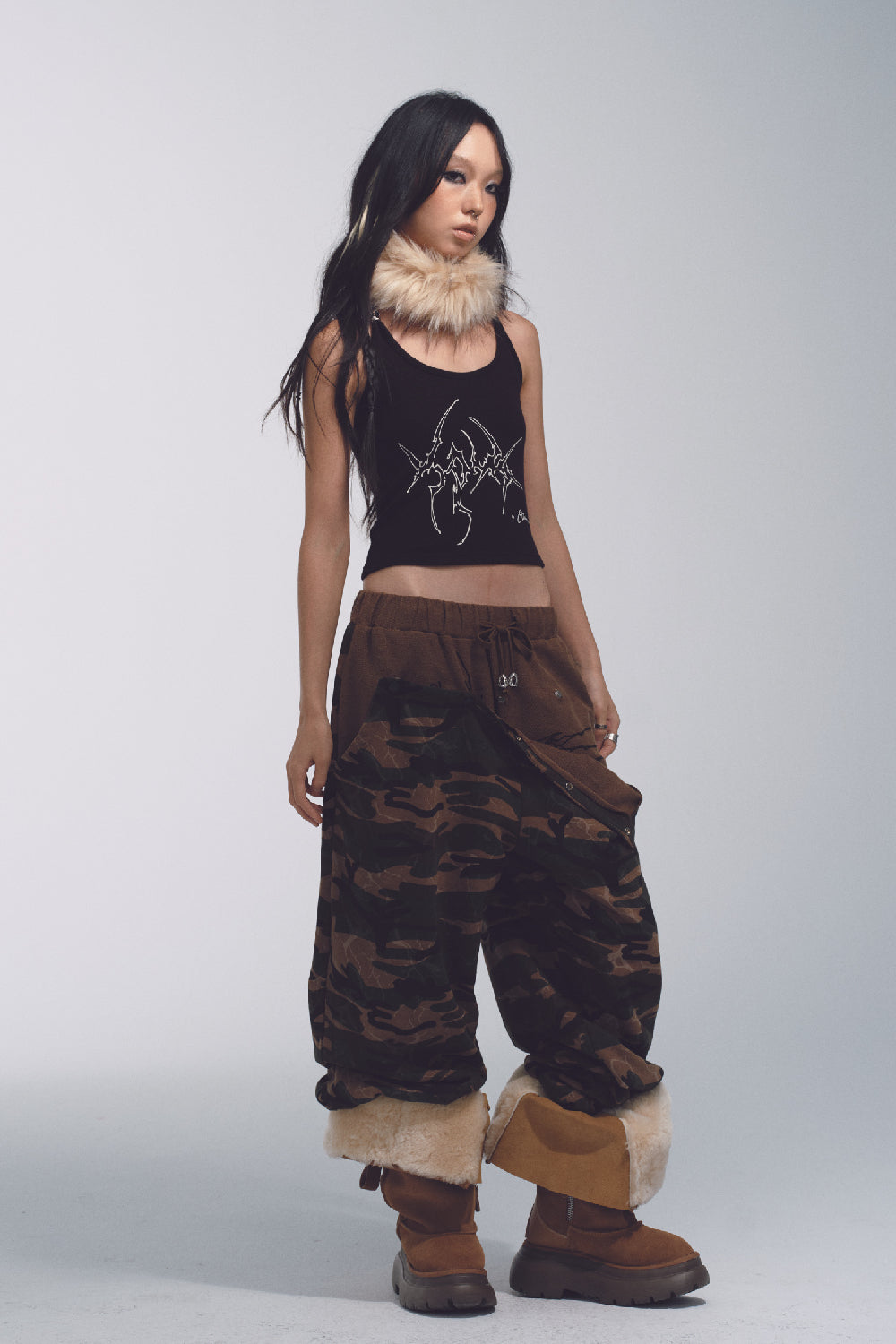 Wide-Leg Camo Sweatpants – Pixie Rebels