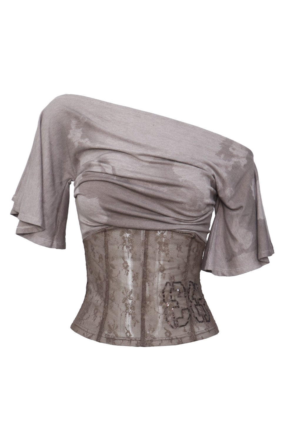 Off-Shoulder Lace Corset Top