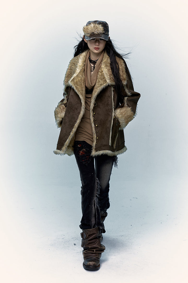 Oversized Shearling Coat