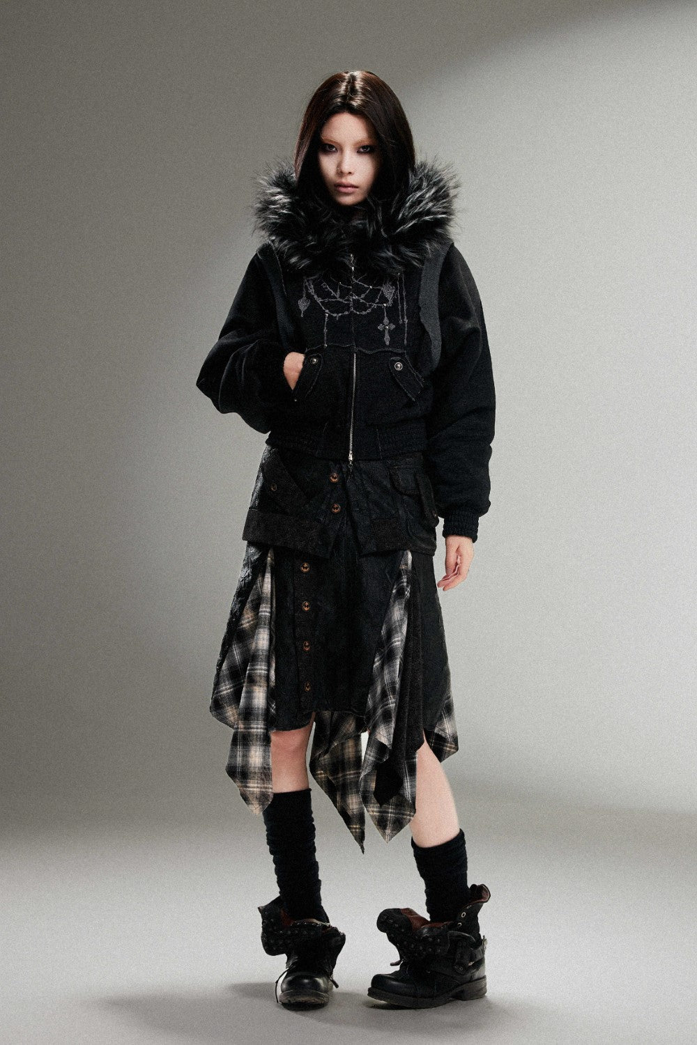 Hooded Embroidery Coat