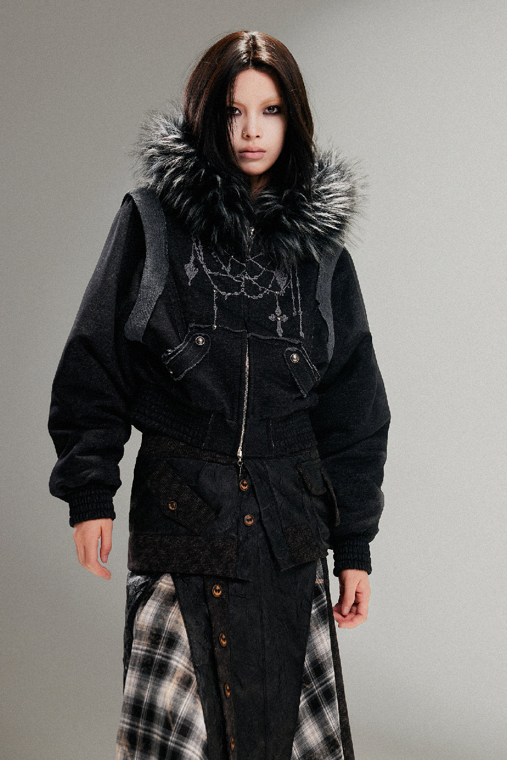 Hooded Embroidery Coat